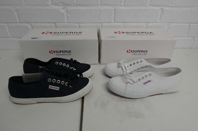 Lot x2 boxed Superga cotu classic trainers - both...