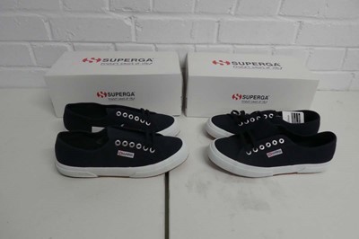 Lot x2 boxed Superga cotu classic trainers - both...