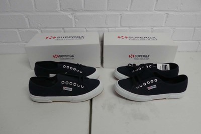 Lot x2 boxed Superga cotu classic trainers - both...