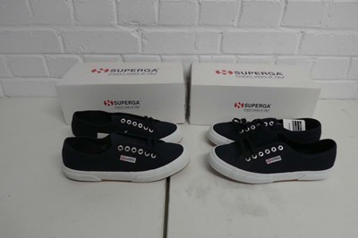 Lot x2 boxed Superga cotu classic trainers - both...