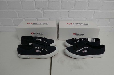 Lot x2 boxed Superga cotu classic trainers - both...