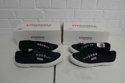 Lot x2 boxed Superga cotu classic trainers - both...