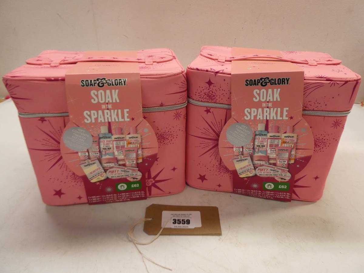 Lot 2 x Soap & Glory Soak in the Sparkle gift sets