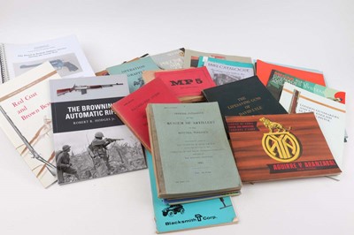 Lot 376 - Box containing various gunmaker's catalogues,...