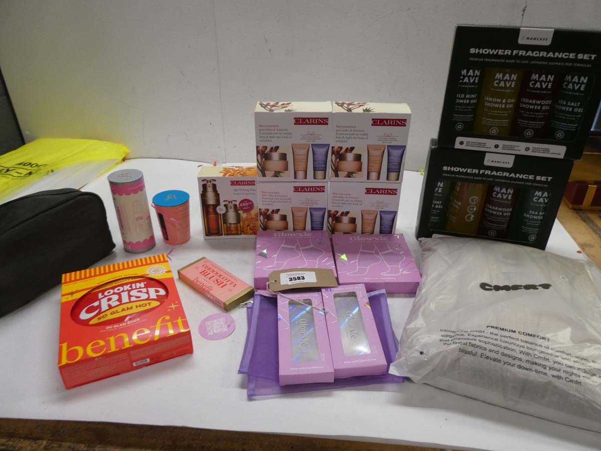 Lot Selection of Clarins, Mancave and Benefit...