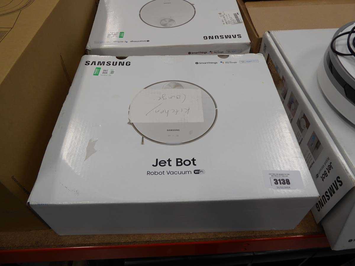 Lot 3138 - Samsung JetBot robot vacuum with body, power...