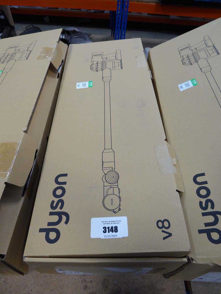 Lot 3148 - Dyson V8 cordless stick vacuum including body,...