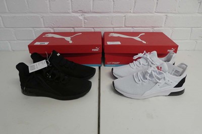 Lot 1568 - x2 boxed pairs of men's Puma electron street...