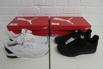 Lot 1569 - x2 boxed pairs of men's Puma electron street...