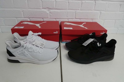 Lot 1571 - x2 boxed pairs of men's Puma electron street...