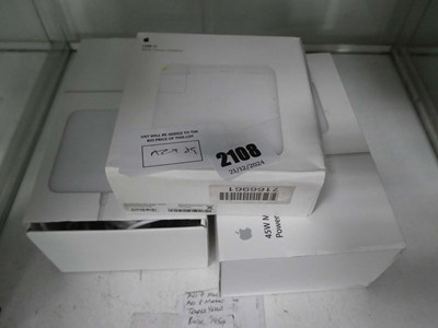 Lot 2108 - 2 Apple 45w MagSafe power adapters, boxed,...