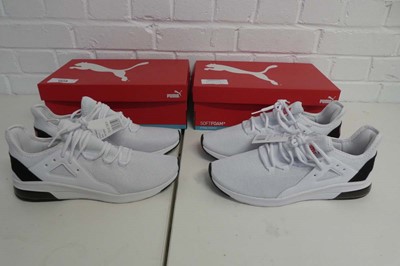 Lot 1573 - x2 boxed pairs of men's Puma electron street...