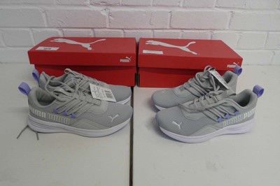 Lot 1576 - x2 boxed pairs of ladies Puma star vital...