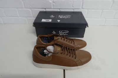 Lot 1588 - Boxed pair of men's Penguin paxton trainers in...