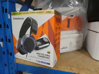 Lot 2166 - 3 boxed Steel Series Arctis Pro gamer headsets