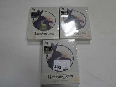 Lot 2193 - 3 sealed ultra HD copies of the DVD Watership...