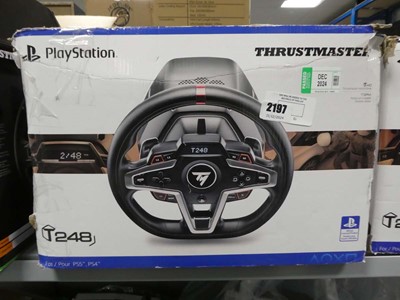 Lot 2197 - Thrust Master T248 steering wheel, boxed for...