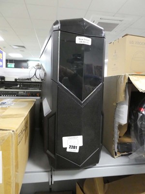 Lot 2201 - Computer case with various computer components...