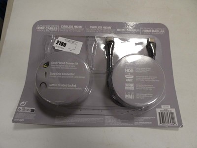 Lot 2180 - Sanus Ultra High Speed HDMI cable with gold...