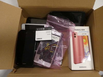 Lot 2181 - Box containing various phones for spare and...