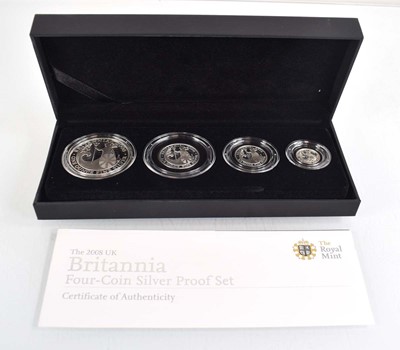 Lot 404 - A Royal Mint 2008 silver proof Britannia...