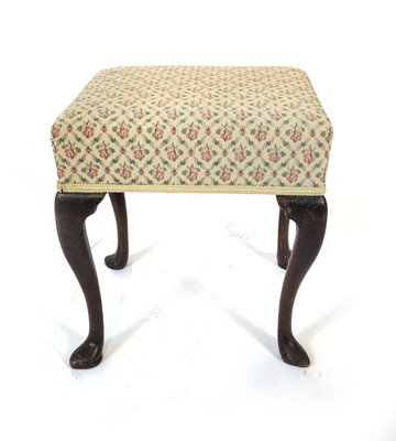 Lot 19 - An 18th century and later stool, the 20th...