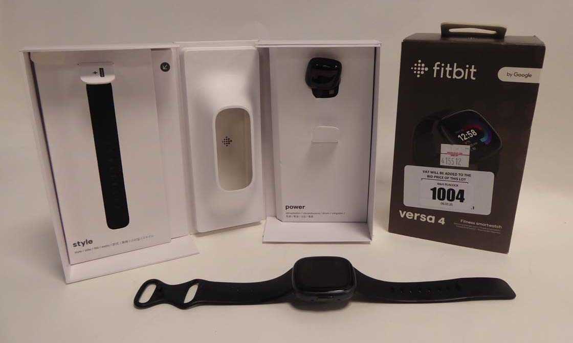 Lot 1004 - Fitbit versa 4 Fitness smartwatch, boxed with...