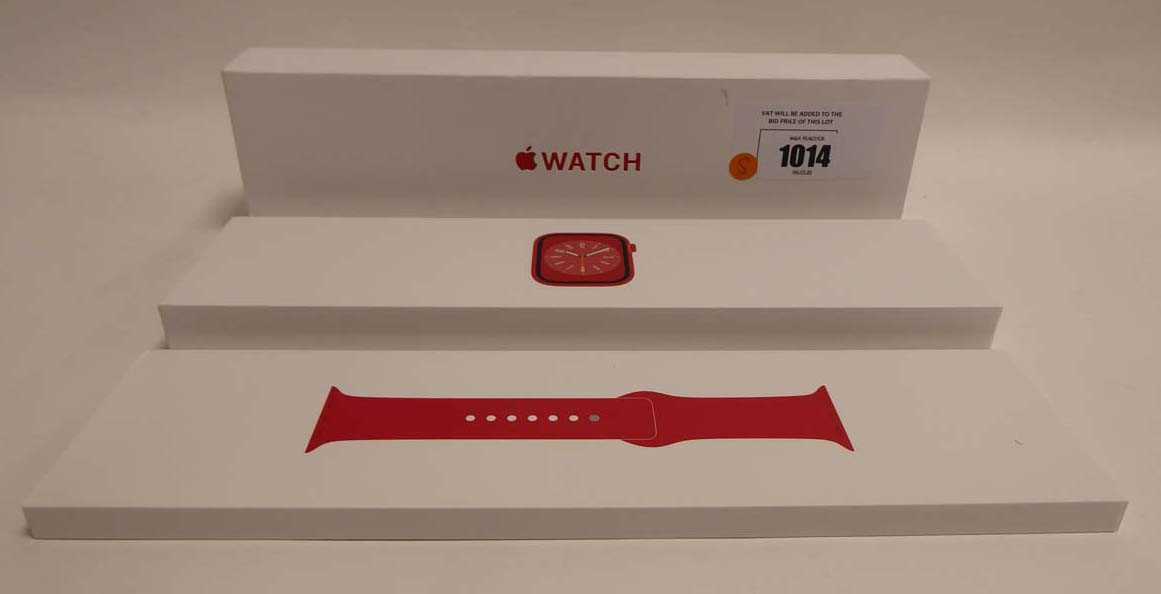 Lot Apple Watch Series 8, 41mm, Red Aluminium Case,...