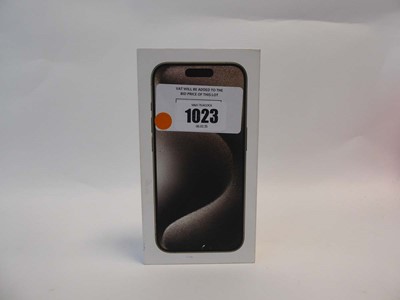 Lot 1023 - Apple iPhone 15 Pro, Natural Titanium, 128GB,...