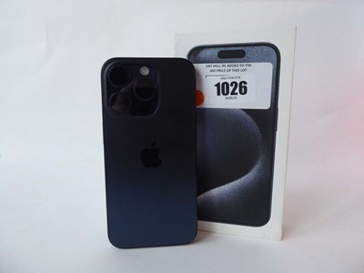 Lot 1026 - Apple iPhone 15 Pro, Blue Titanium, 256GB,...