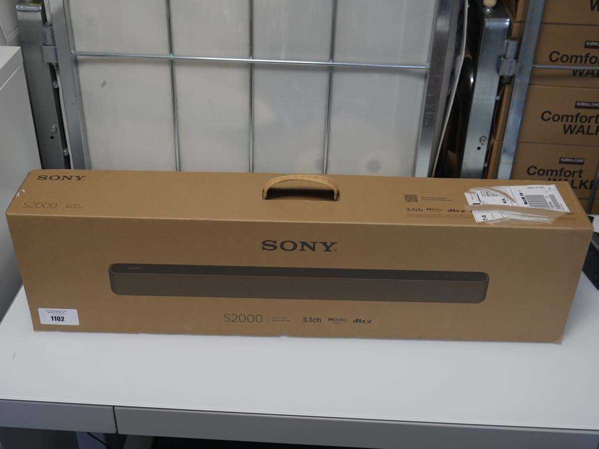 Lot 1102 - SONY HTS2000 CEK Sound Bar, boxed with PSU and...