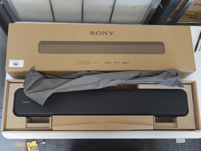 Lot 1102 - SONY HTS2000 CEK Sound Bar, boxed with PSU and...