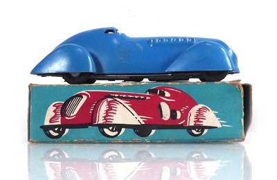 Lot 190 - A Chad Valley 'Wee-Kin' clockwork racing car,...