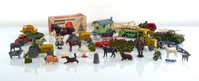 Lot 193 - A selection of cast metal and plastic farmyard...