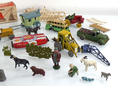 Lot 193 - A selection of cast metal and plastic farmyard...