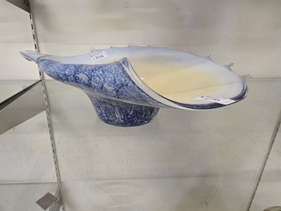 Lot 346 - A blue and white possibly Murano art glass...