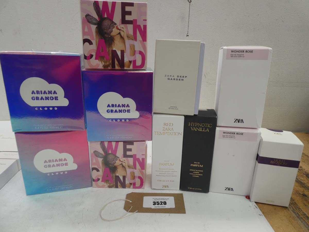 Lot Selection of Ariana Grande & Zara fragrances