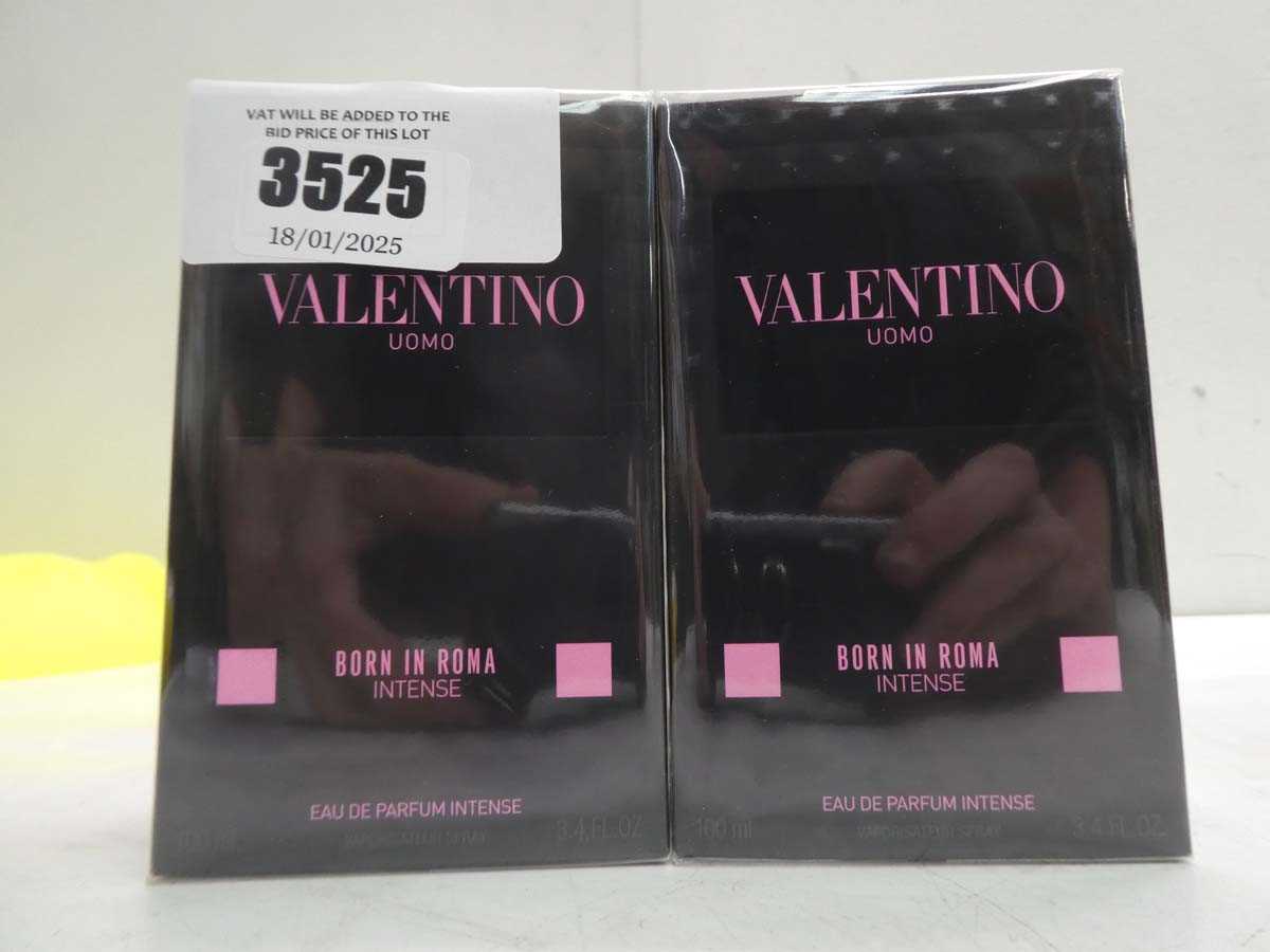 Lot 2 x Valentino Uomo Born In Roma Intense edp 100ml