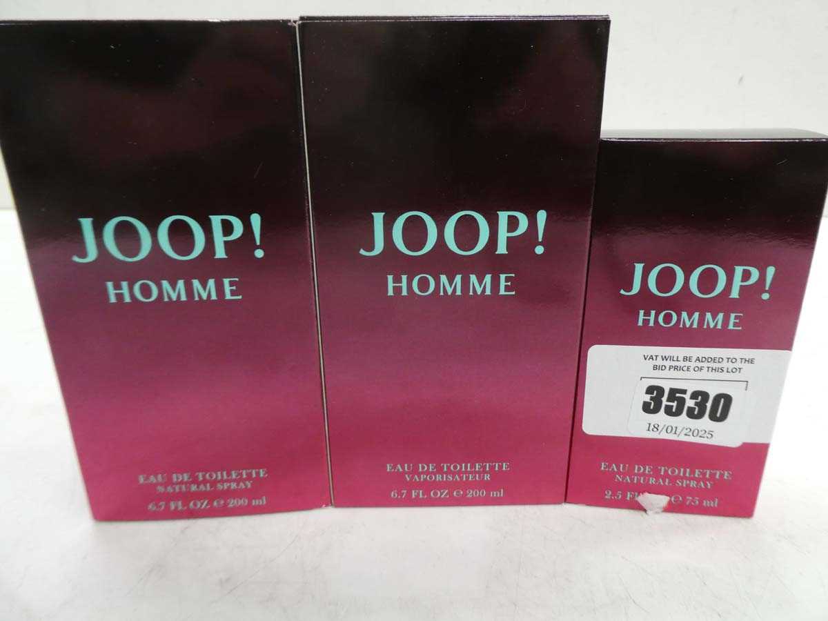 Lot 3 x Joop Homme edt 2 x 200ml & 1 x 75ml