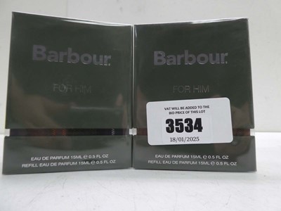 Lot 2 x Barbour For Him edp 15ml