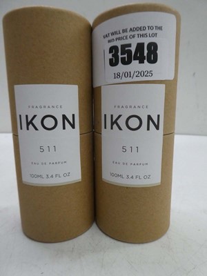 Lot 2 x Ikon Fragrance 511 edp 100ml