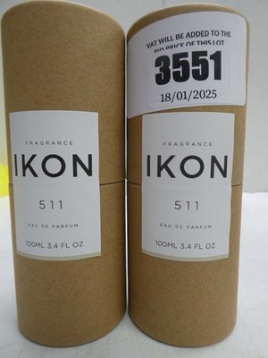 Lot 2 x Ikon Fragrance 511 edp 100ml