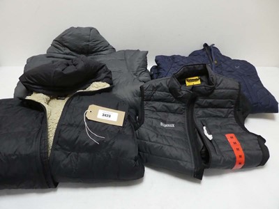 Lot 3 men's coats and 1 men's bodywarmer by Crew...