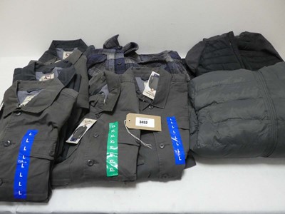 Lot Bag containing 9 men's coats and shirts by...