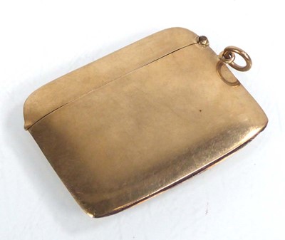 Lot 518 - A 9ct yellow gold vesta case of cushioned...