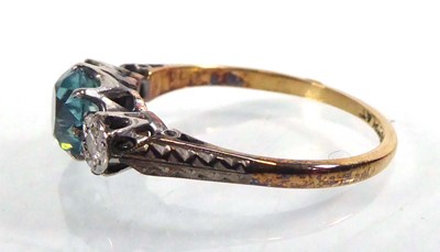 Lot 531 - An 18ct yellow gold and platinum highlighted...