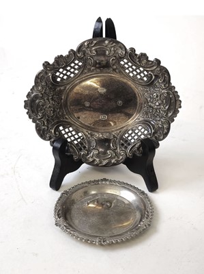 Lot 428 - An Elizabeth II silver bon-bon dish together...