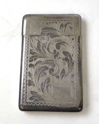 Lot 433 - A modern white metal card case stamped '925'....