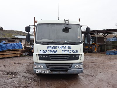 Lot 2 - (MX61 LWC) 2012 DAF LF dropside lorry in white,...