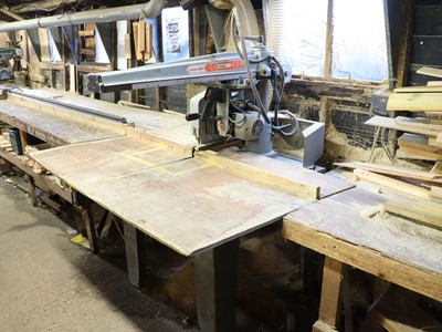 Lot 8 - Maggi Junior 640 radial crosscut saw on stand...